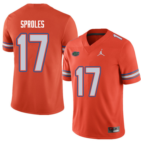 Jordan Brand Men #17 Nick Sproles Florida Gators College Football Jerseys Sale-Orange